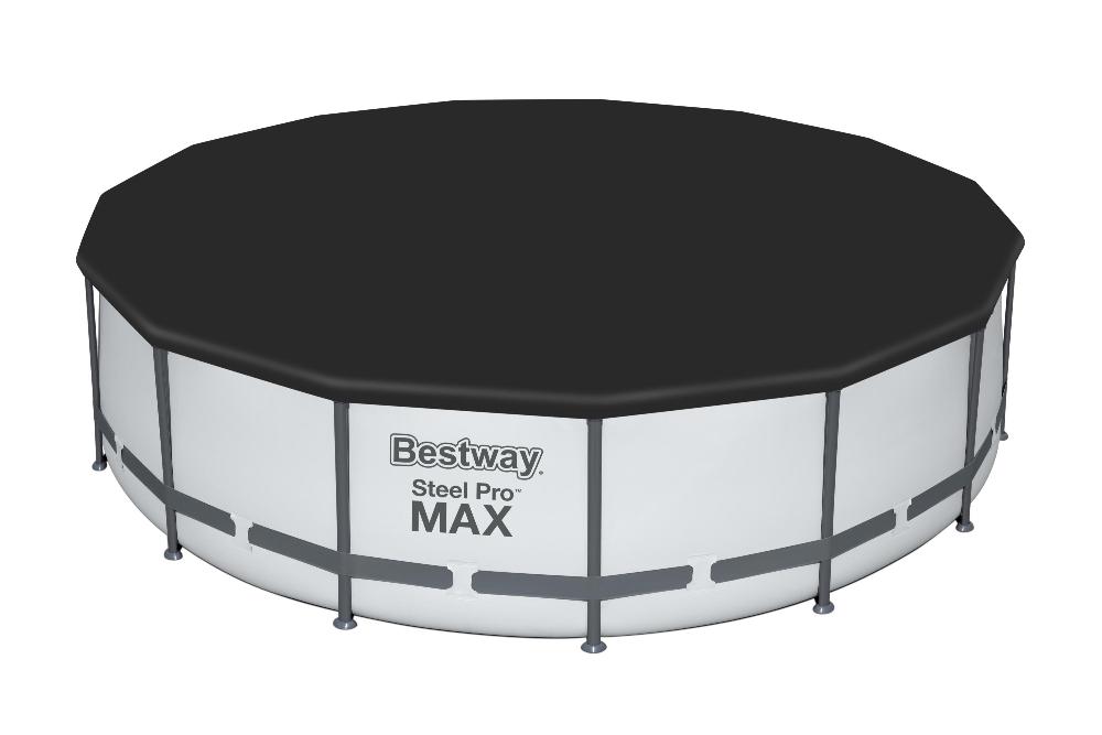 Каркасный бассейн Bestway 56438 BW, Steel Pro Max 457х122см, 16015л, фильтр-насос, лестница, тент фото 4